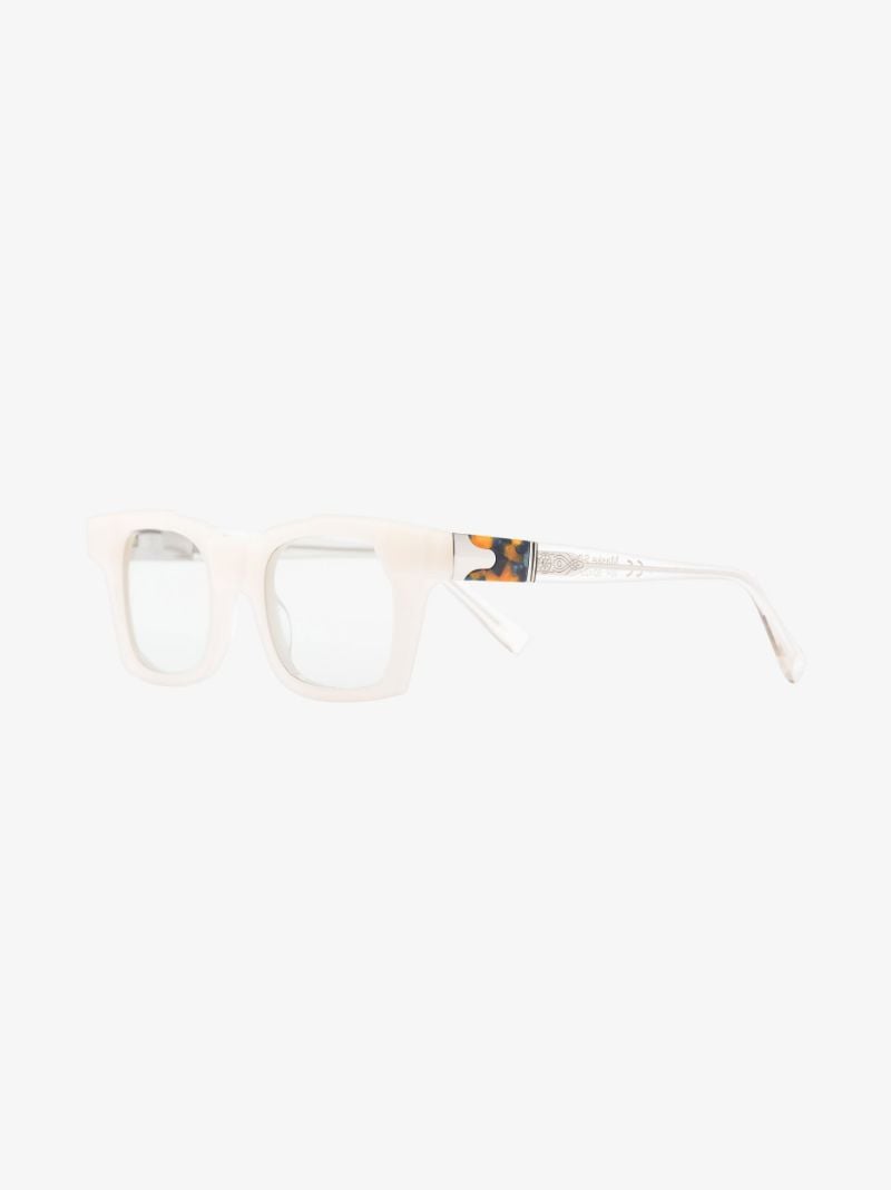 White S3 Rectangle Glasses