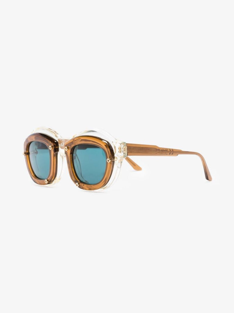 Brown W1 Round Sunglasses