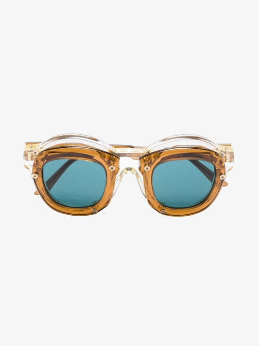 Brown W1 Round Sunglasses