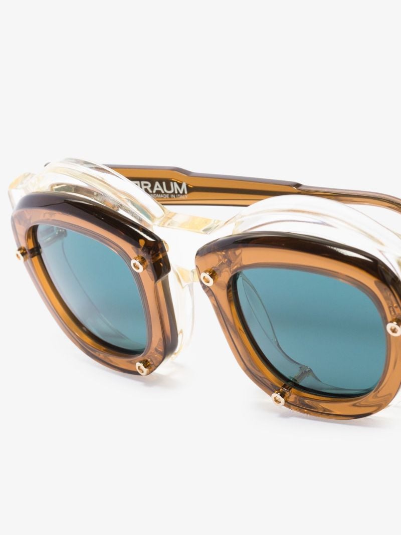 Brown W1 Round Sunglasses