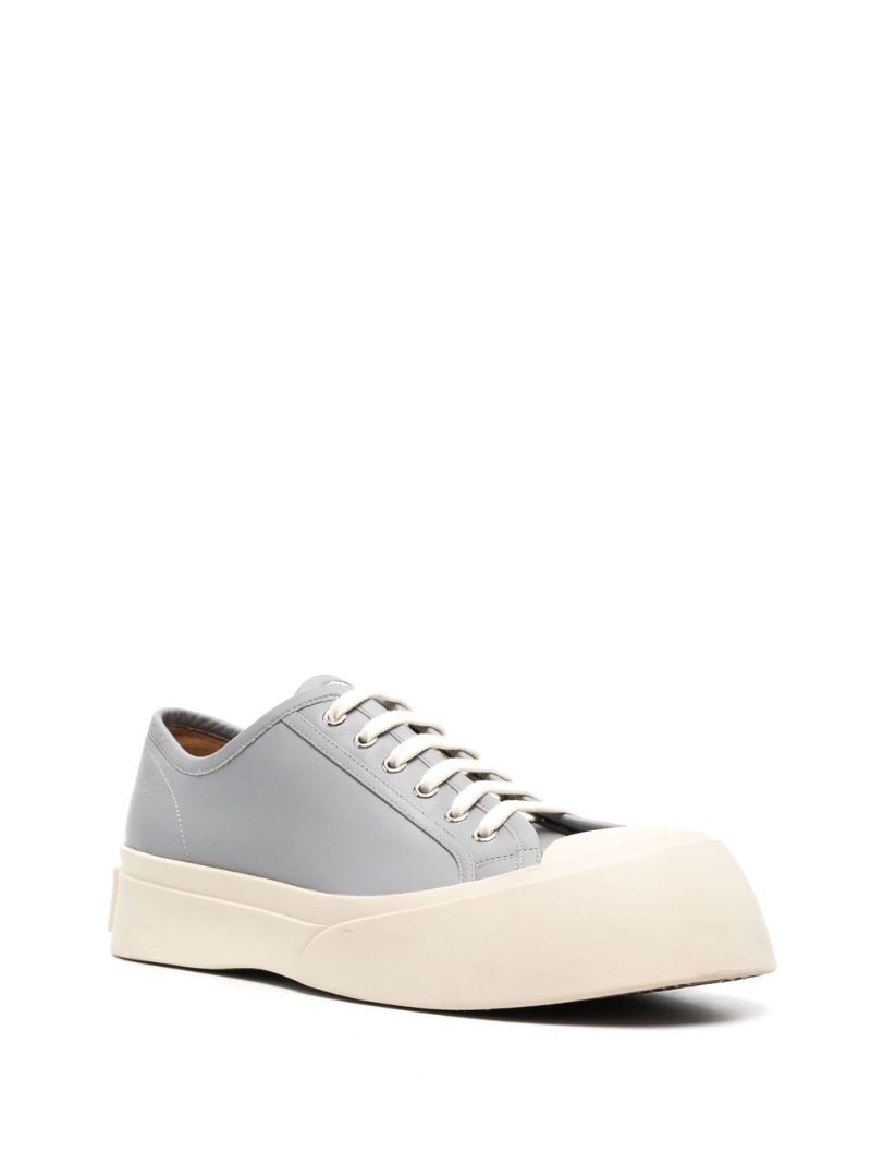 Grey Pablo Leather Sneakers