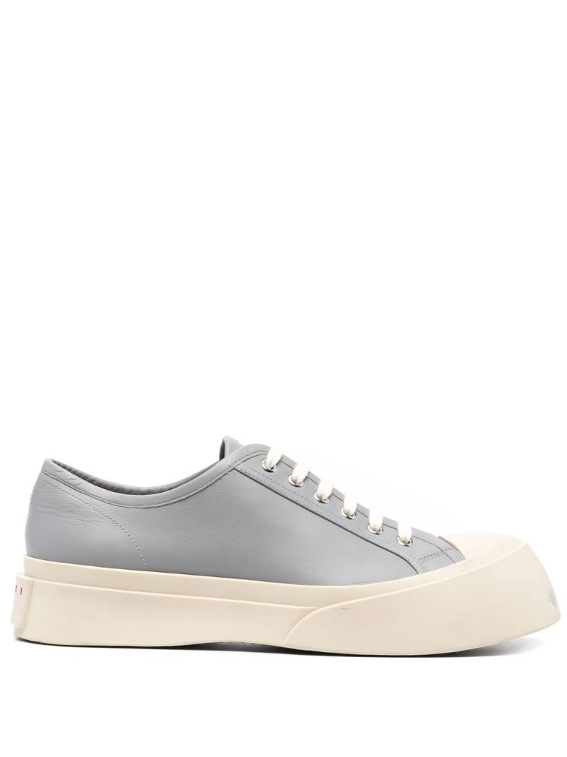 Grey Pablo Leather Sneakers