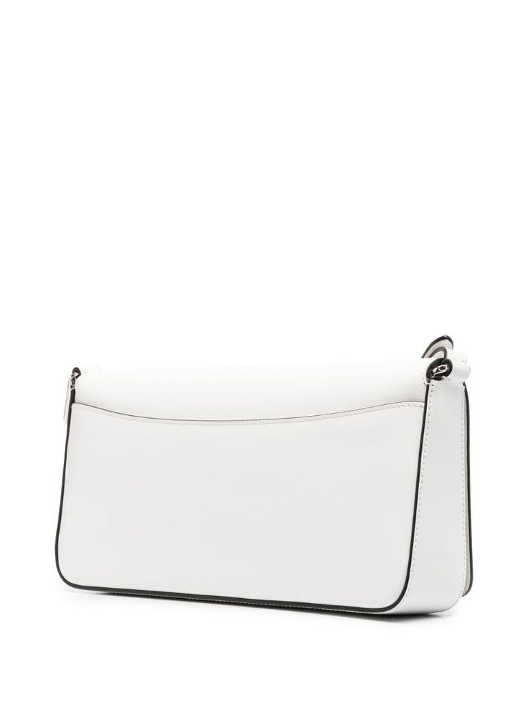 White Femme Leather Shoulder Bag