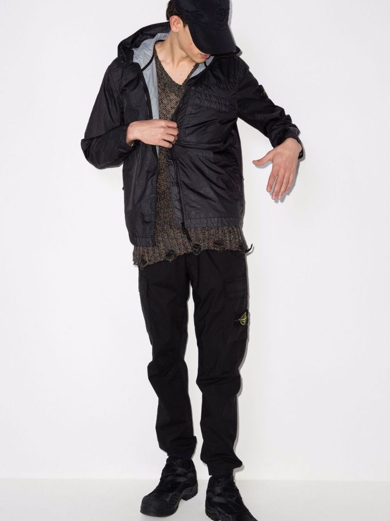 Logo Patch Hooded Jacket