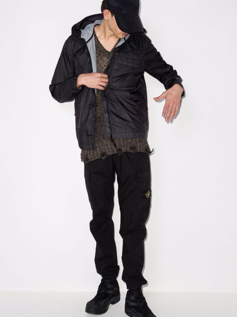 Logo Patch Hooded Jacket