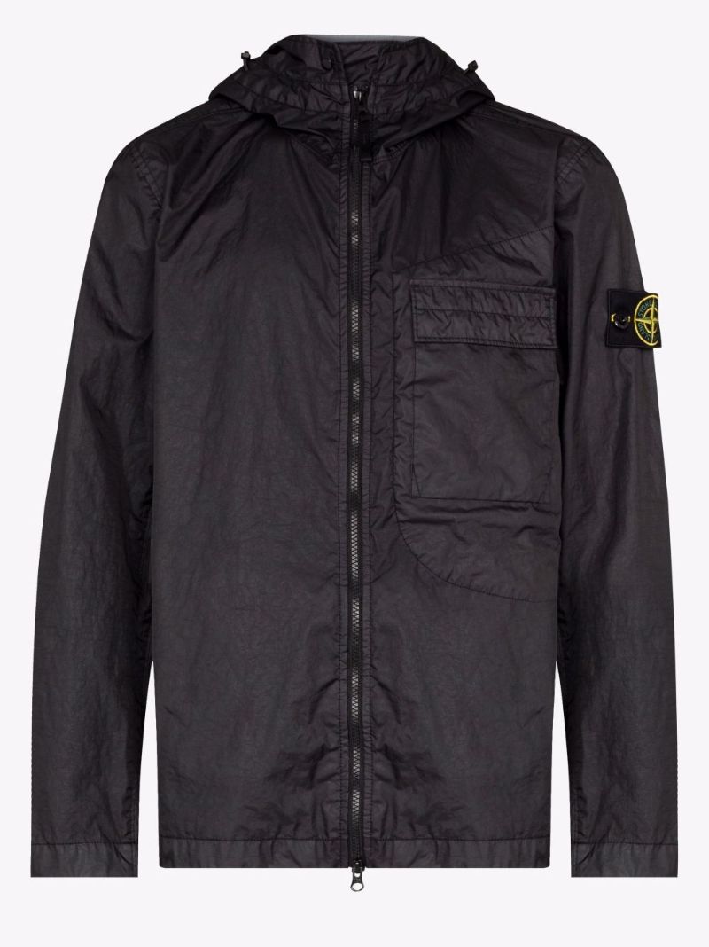 Logo Patch Hooded Jacket