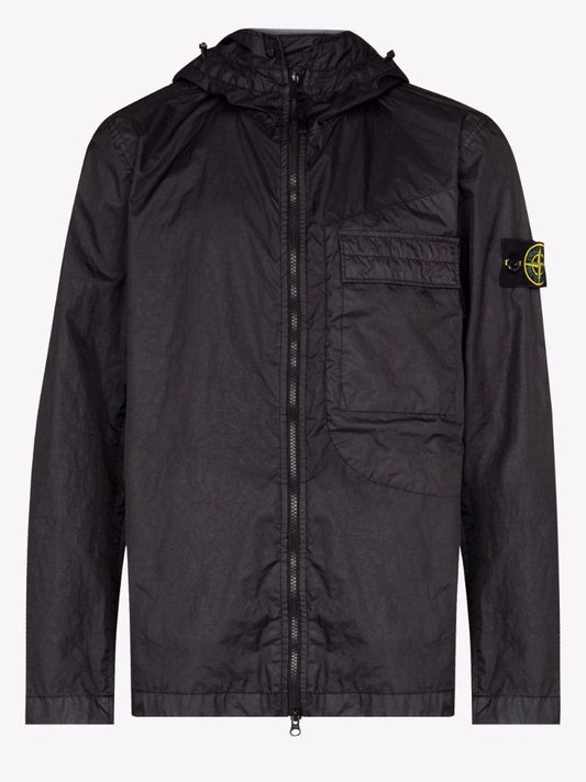 Logo Patch Hooded Jacket