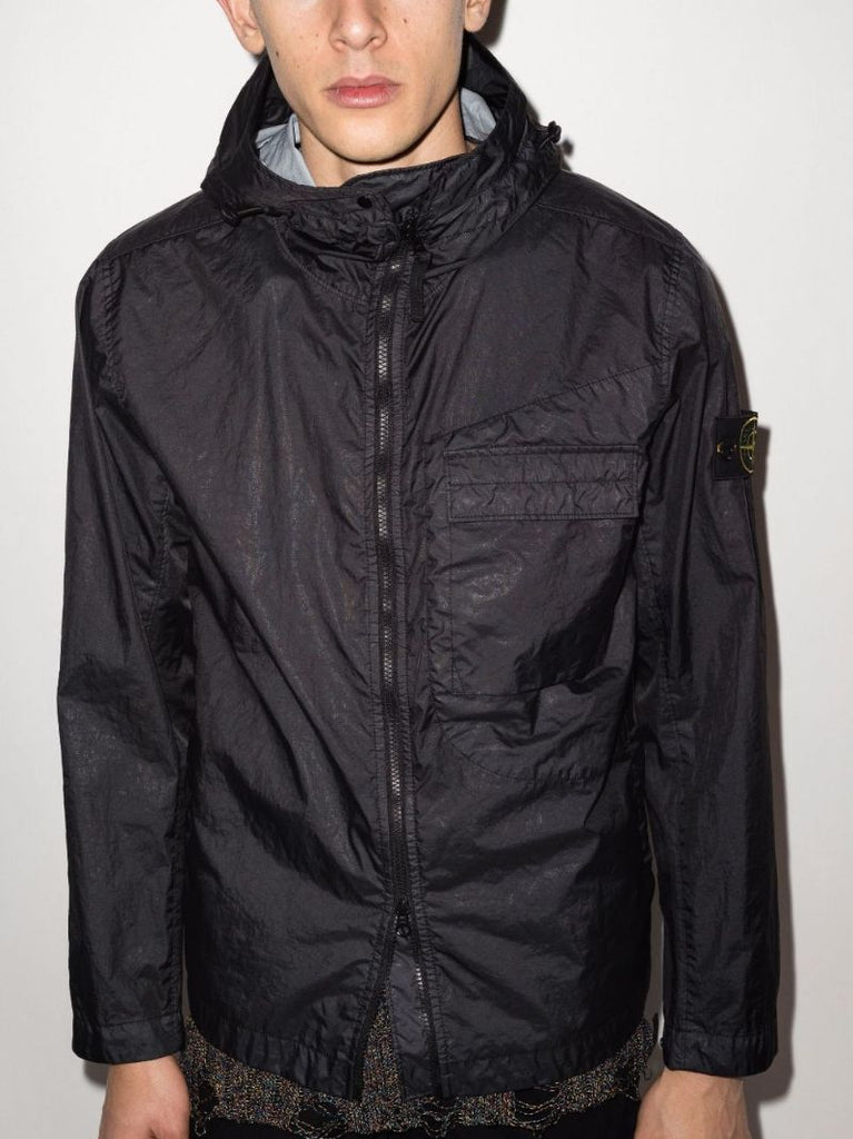 Logo Patch Hooded Jacket