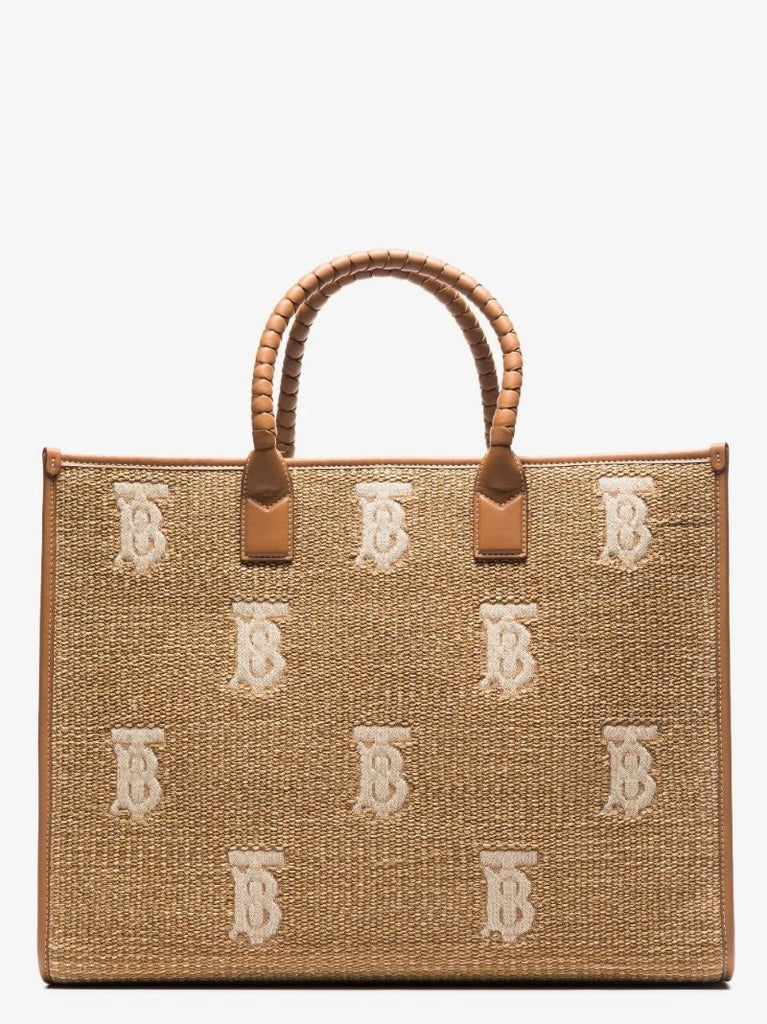 Neutral Freya Logo Embroidered Tote Bag