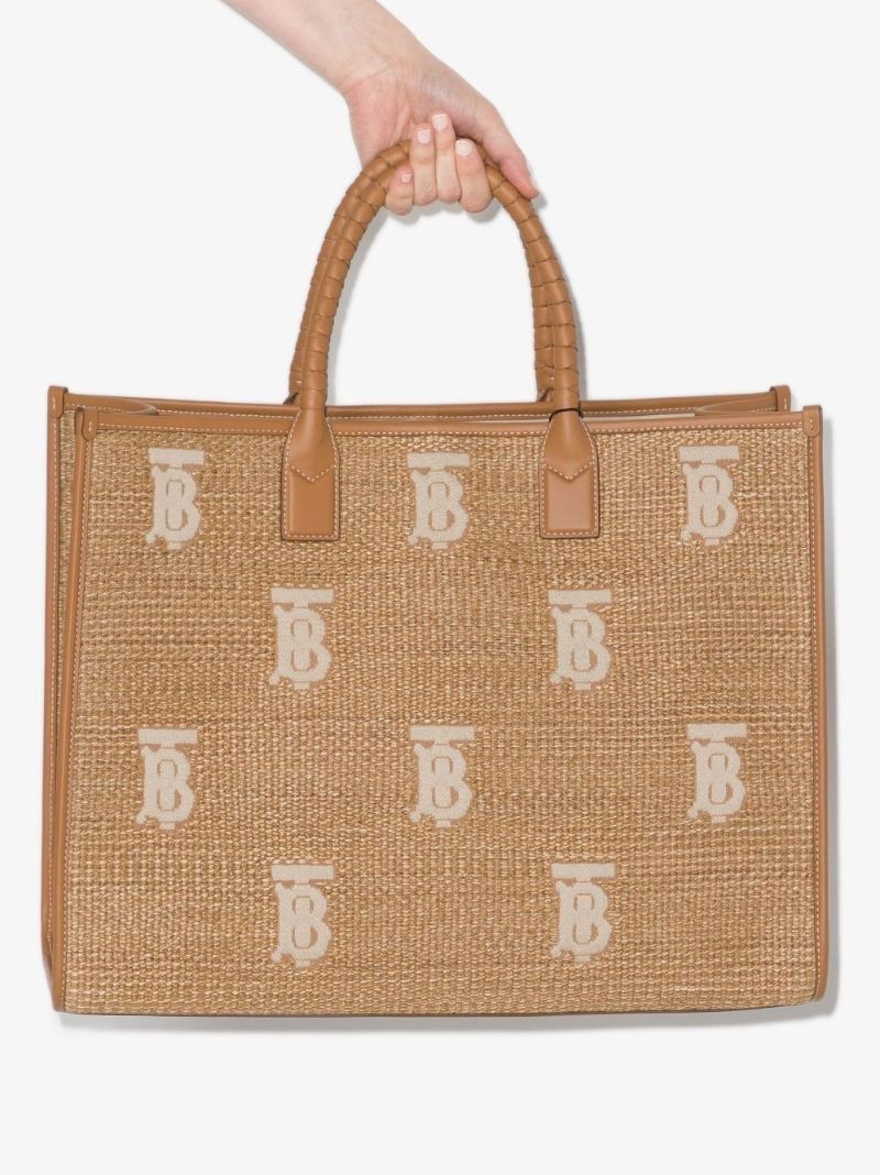 Neutral Freya Logo Embroidered Tote Bag