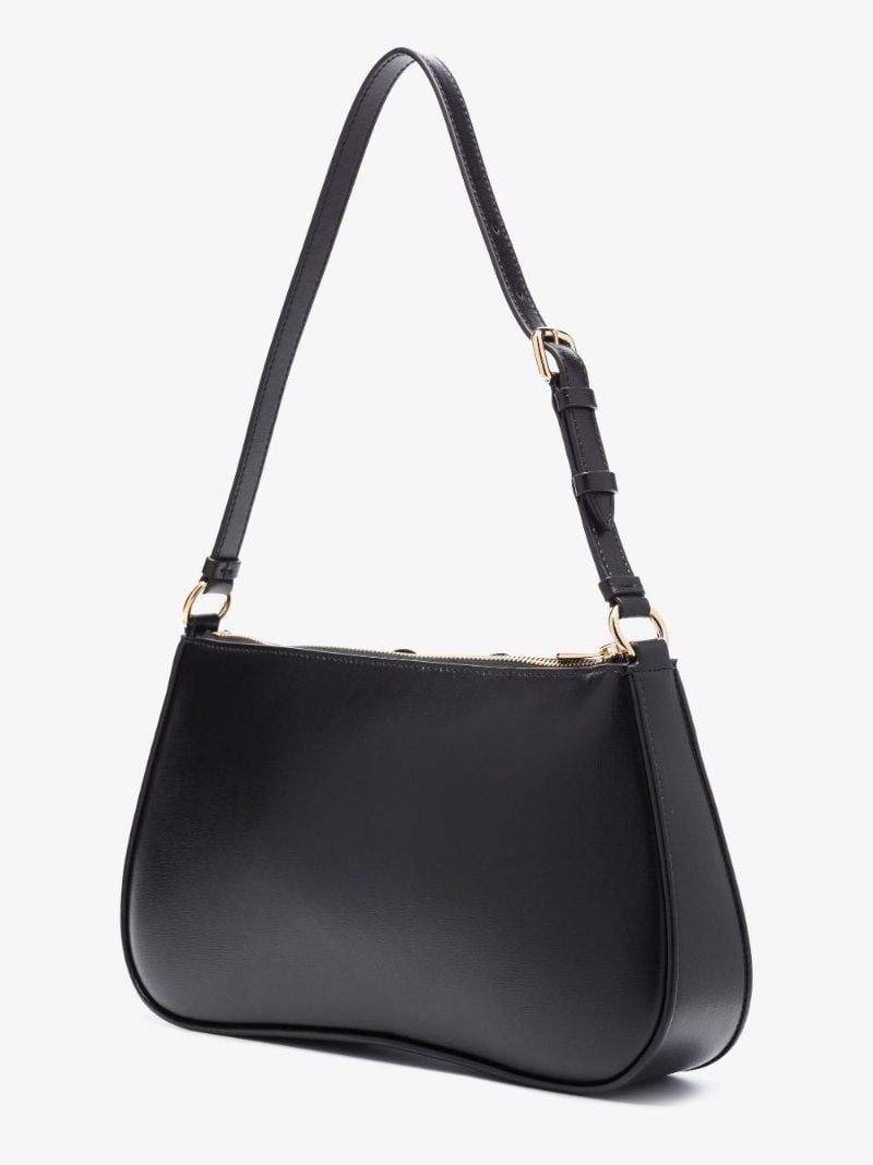 Black Vara Bow Detail Leather Shoulder Bag