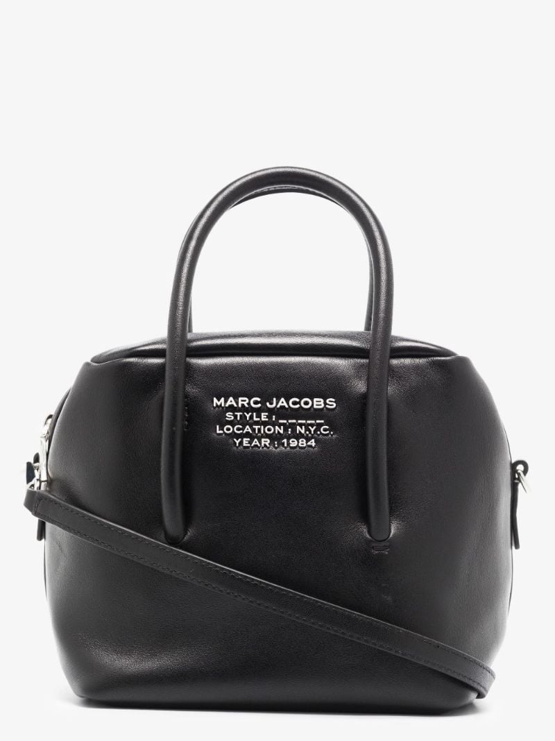 Black Duet Mini Leather Tote Bag