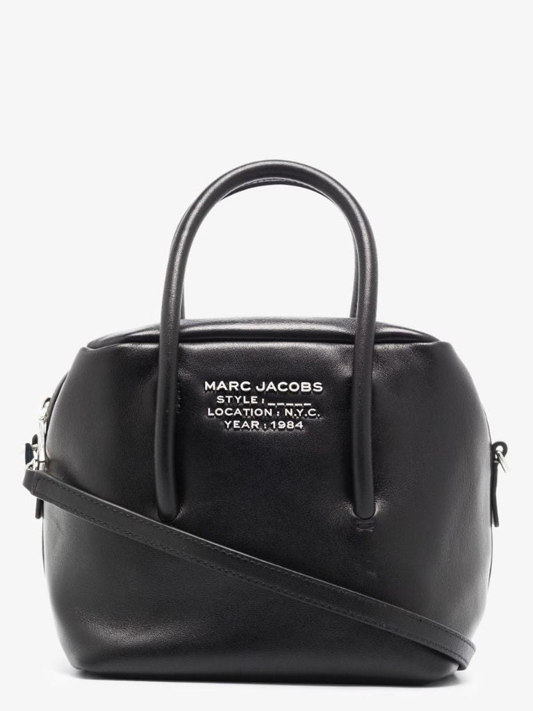Black Duet Mini Leather Tote Bag