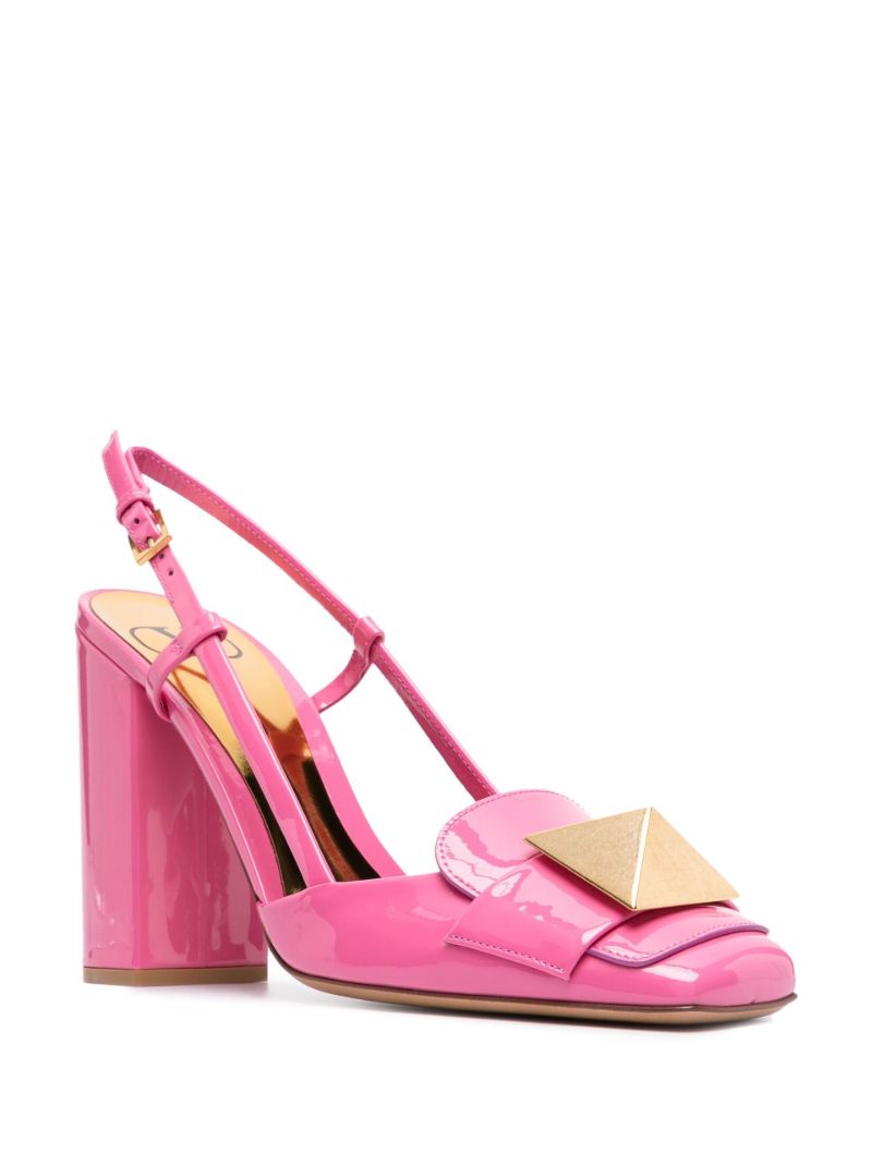 Pink One Stud 115 Patent Leather Pumps