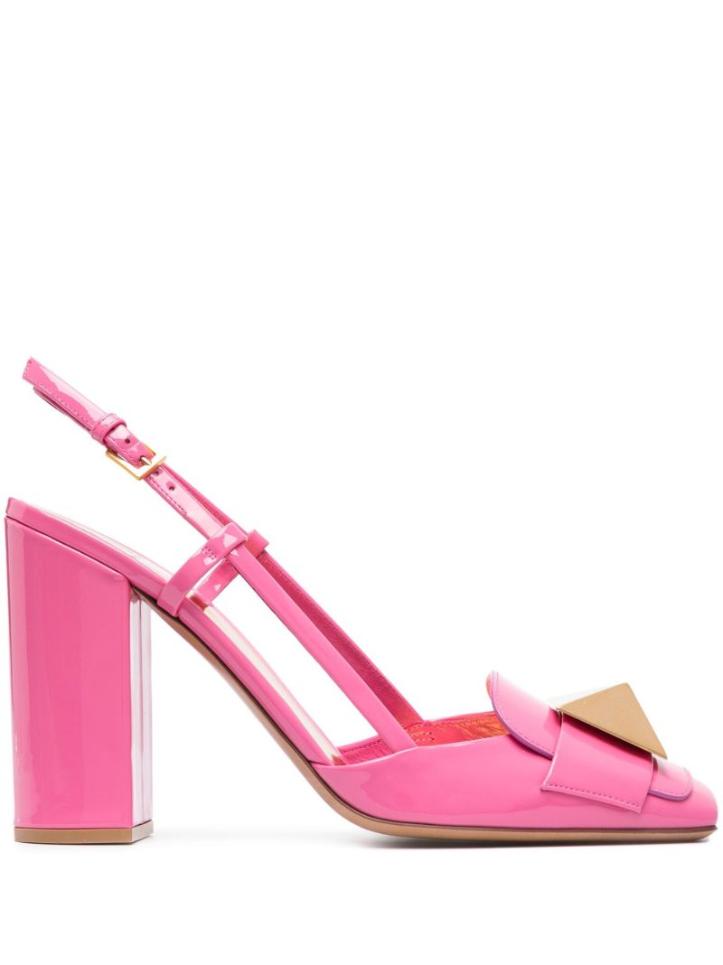 Pink One Stud 115 Patent Leather Pumps