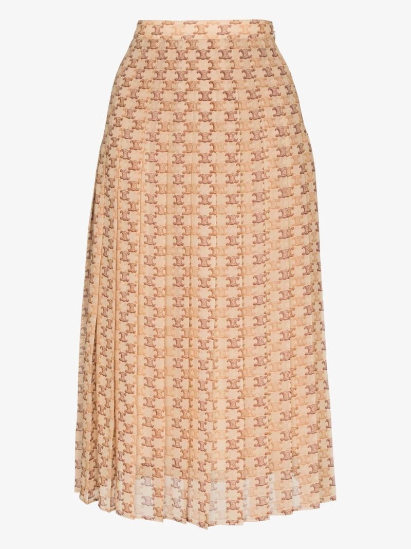 Triomphe Monogram Silk Midi Skirt