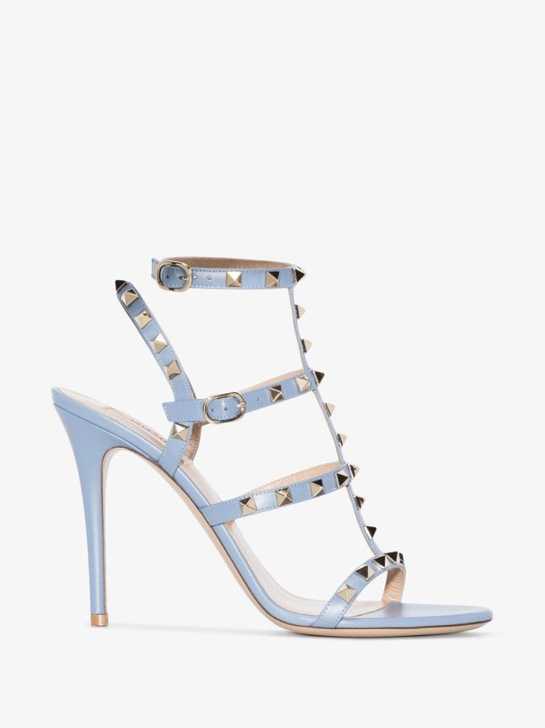 Blue Rockstud 105 Leather Sandals