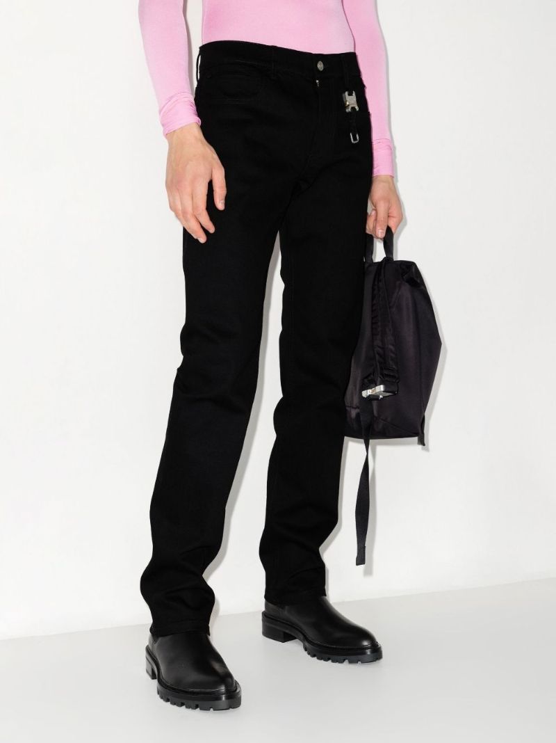 Buckle Clip Straight Leg Jeans