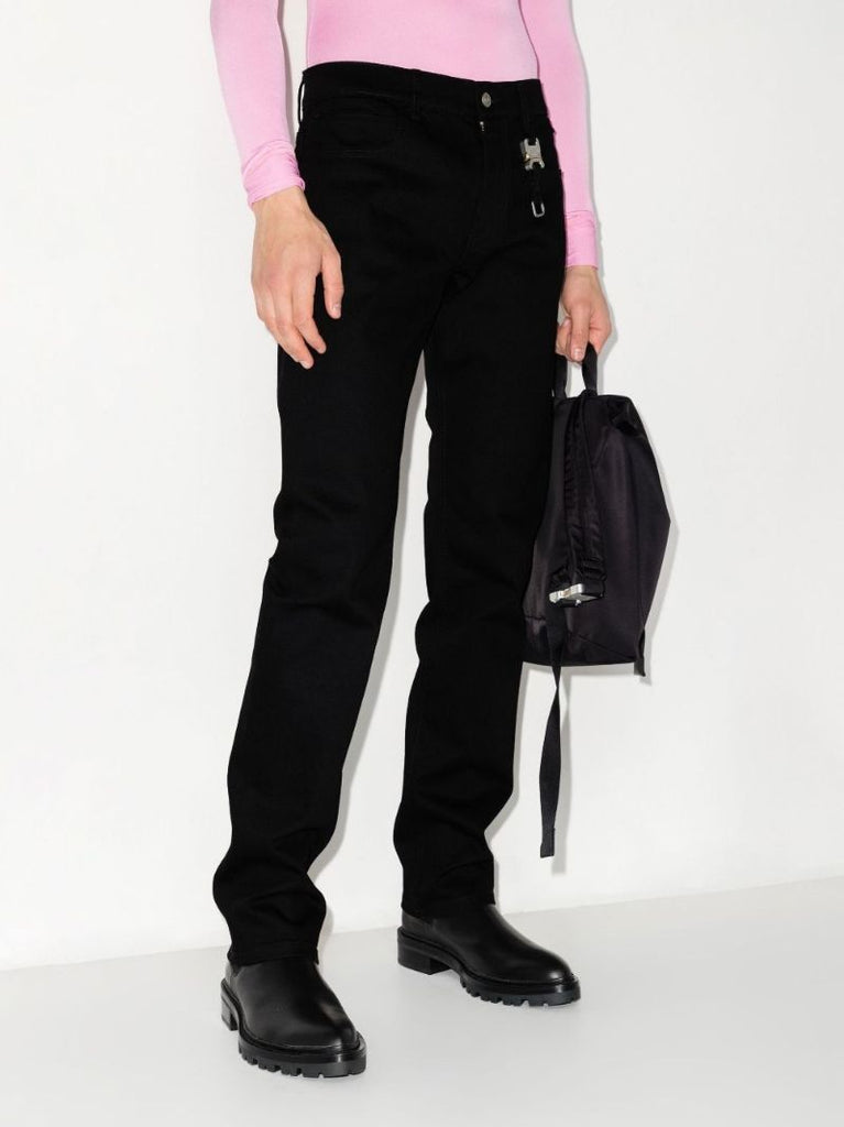 Buckle Clip Straight Leg Jeans