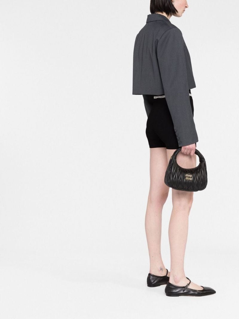 Black Wander Leather Top Handle Bag