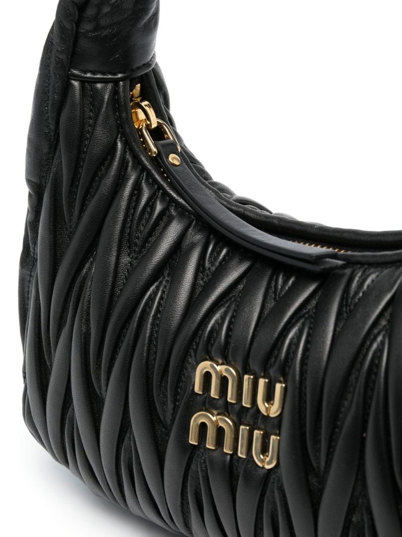 Black Wander Leather Top Handle Bag
