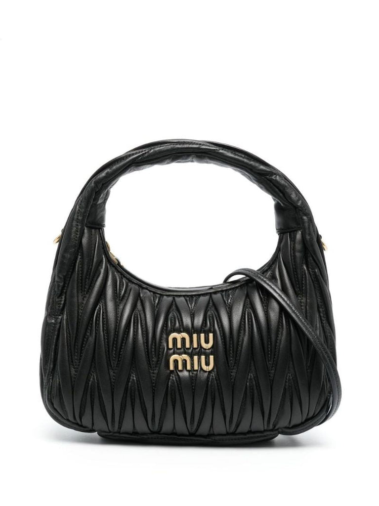 Black Wander Leather Top Handle Bag