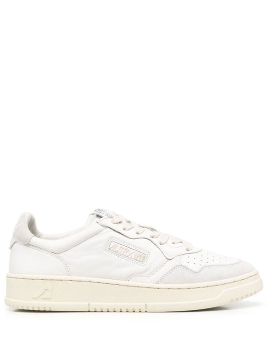 White Medalist Leather Sneakers