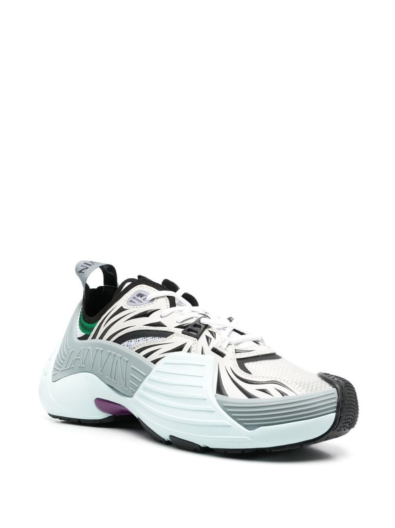 Blue Climbing Panelled Low-top Sneakers