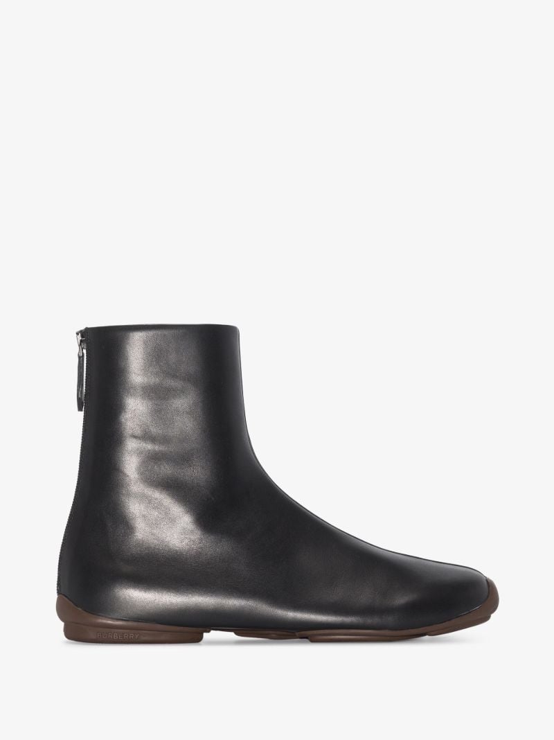 Black Leather Ankle Boots