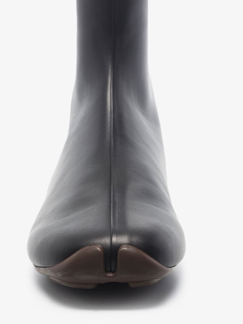 Black Leather Ankle Boots