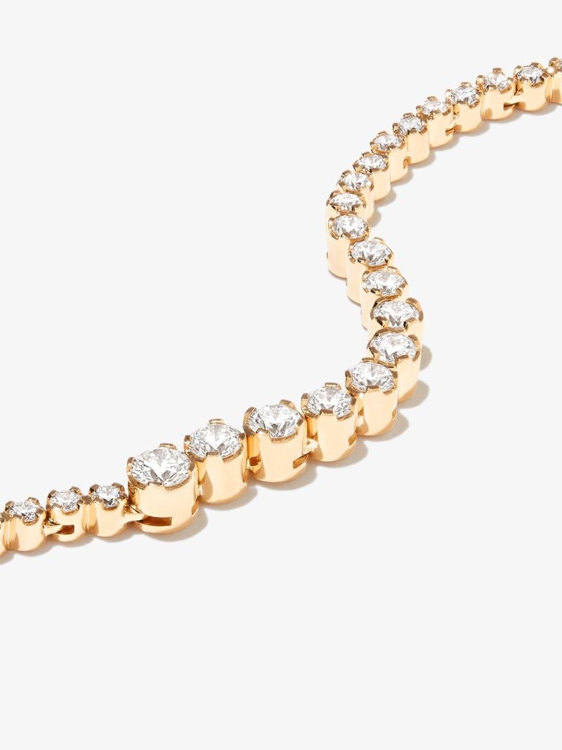 18k Yellow Gold Nuage De Tennis Diamond Necklace