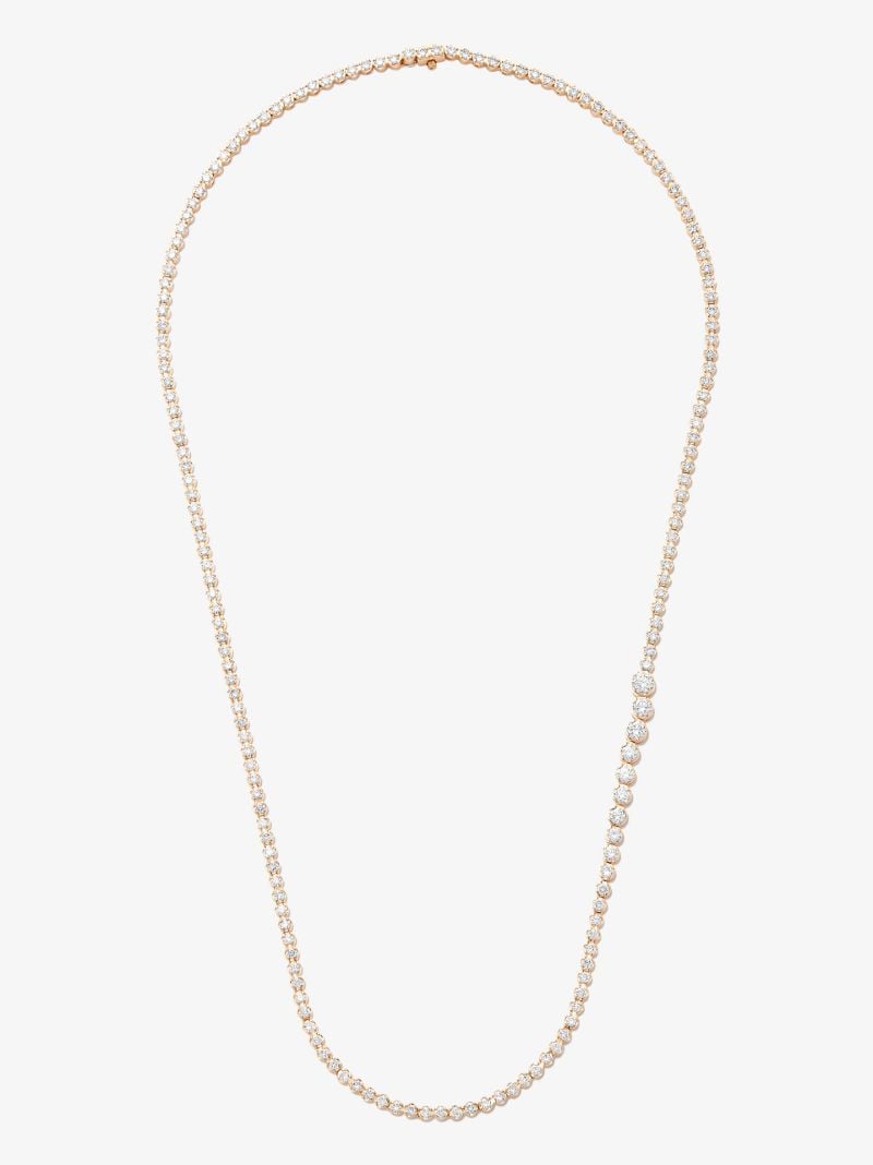 18k Yellow Gold Nuage De Tennis Diamond Necklace