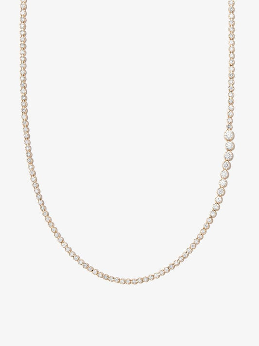 18k Yellow Gold Nuage De Tennis Diamond Necklace