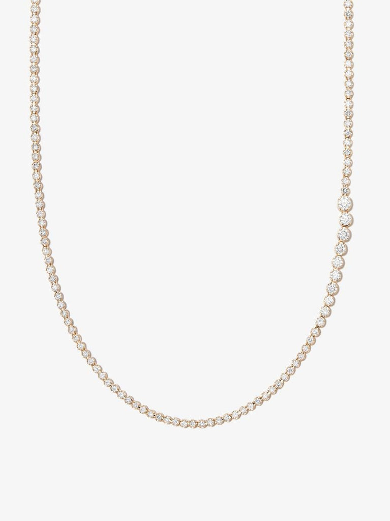 18k Yellow Gold Nuage De Tennis Diamond Necklace