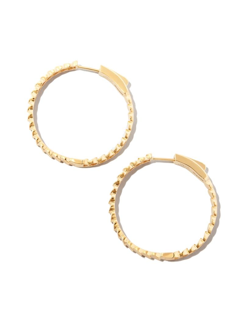 18k Yellow Gold Large Luna Hoop Earrings