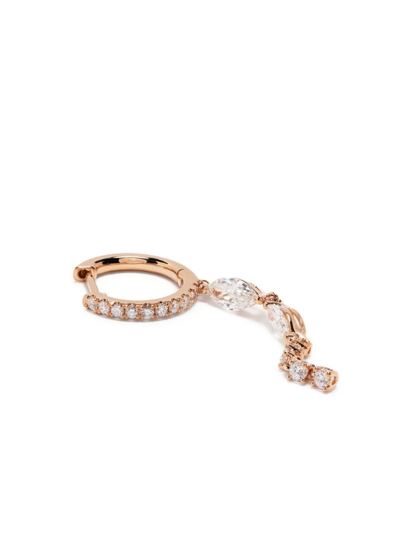 18k Rose Gold Diamond Drop Earrings