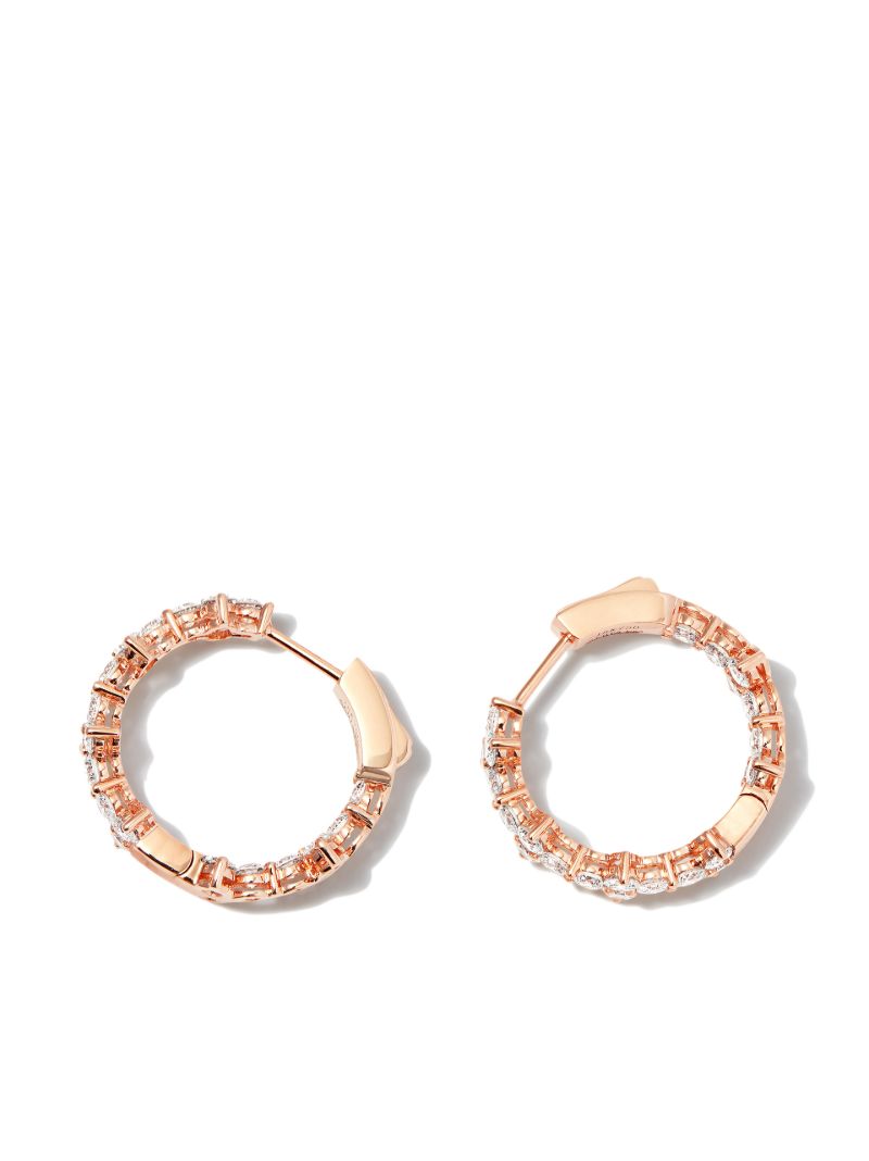 18k Rose Gold Vivi Diamond Eternity Hoop Earrings