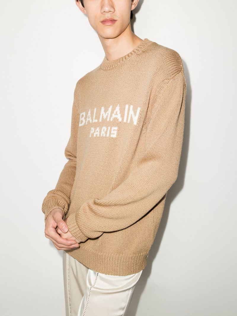 Logo Intarsia Wool Sweater