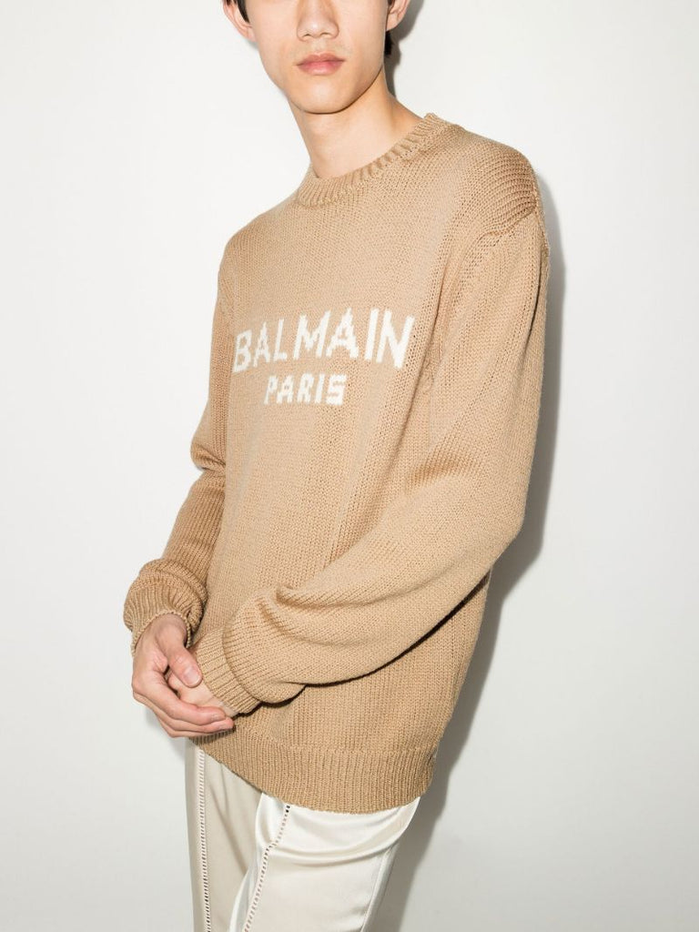 Logo Intarsia Wool Sweater
