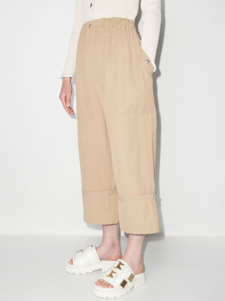 1952 Gabardine Cropped Wide Leg Trousers