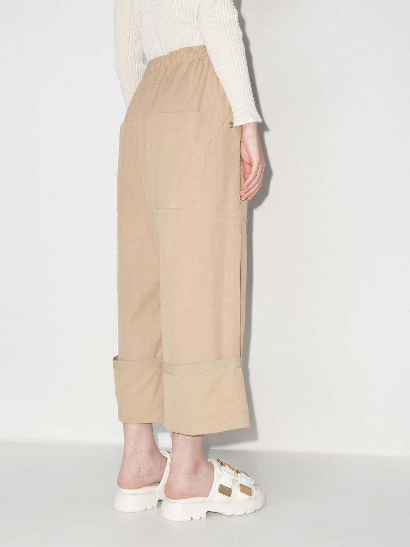 1952 Gabardine Cropped Wide Leg Trousers