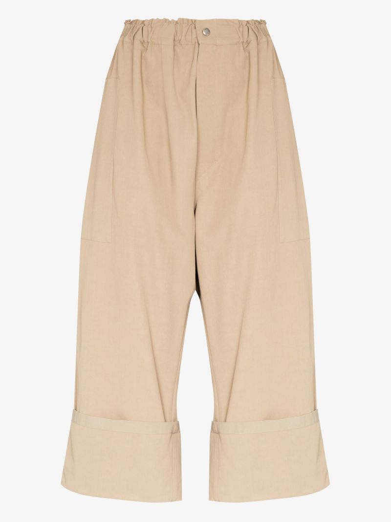 1952 Gabardine Cropped Wide Leg Trousers