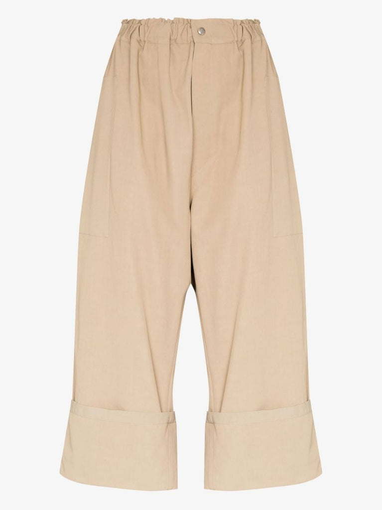 1952 Gabardine Cropped Wide Leg Trousers