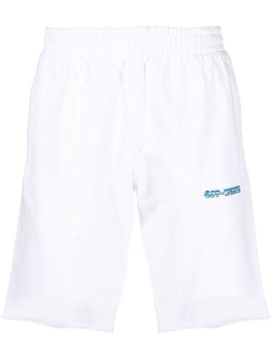 White Arrows Print Track Shorts