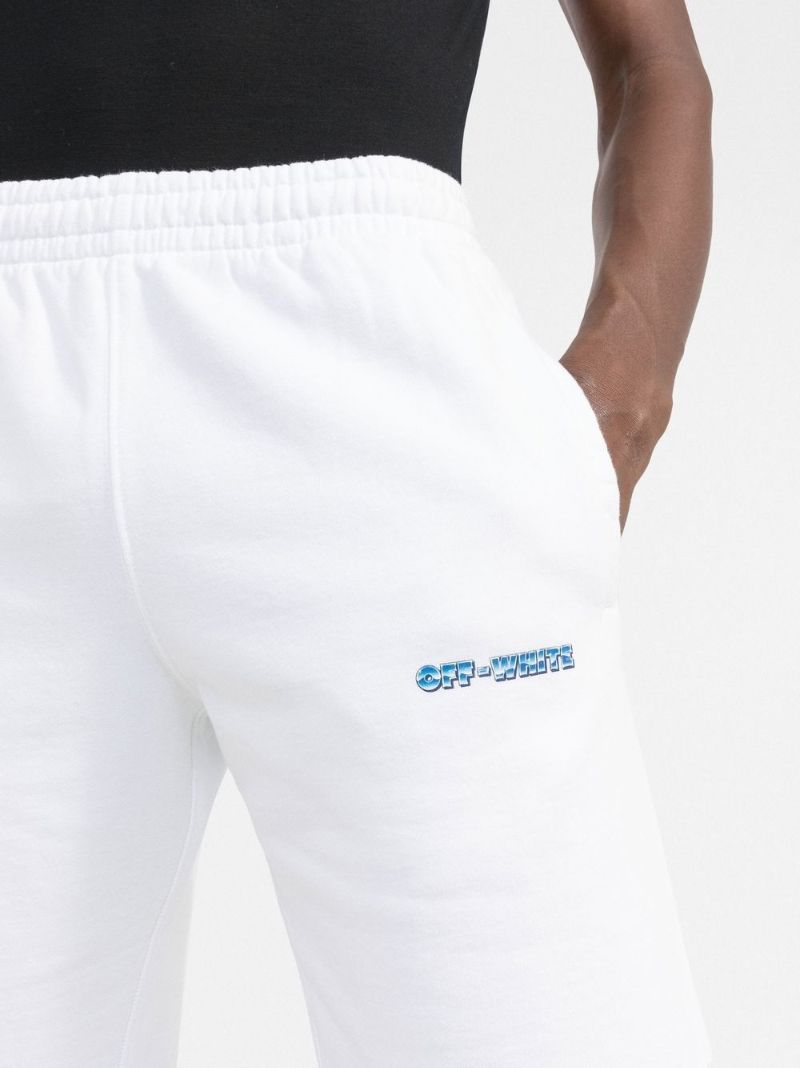 White Arrows Print Track Shorts