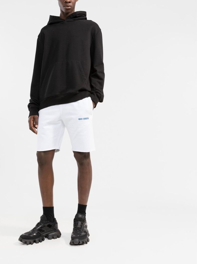 White Arrows Print Track Shorts