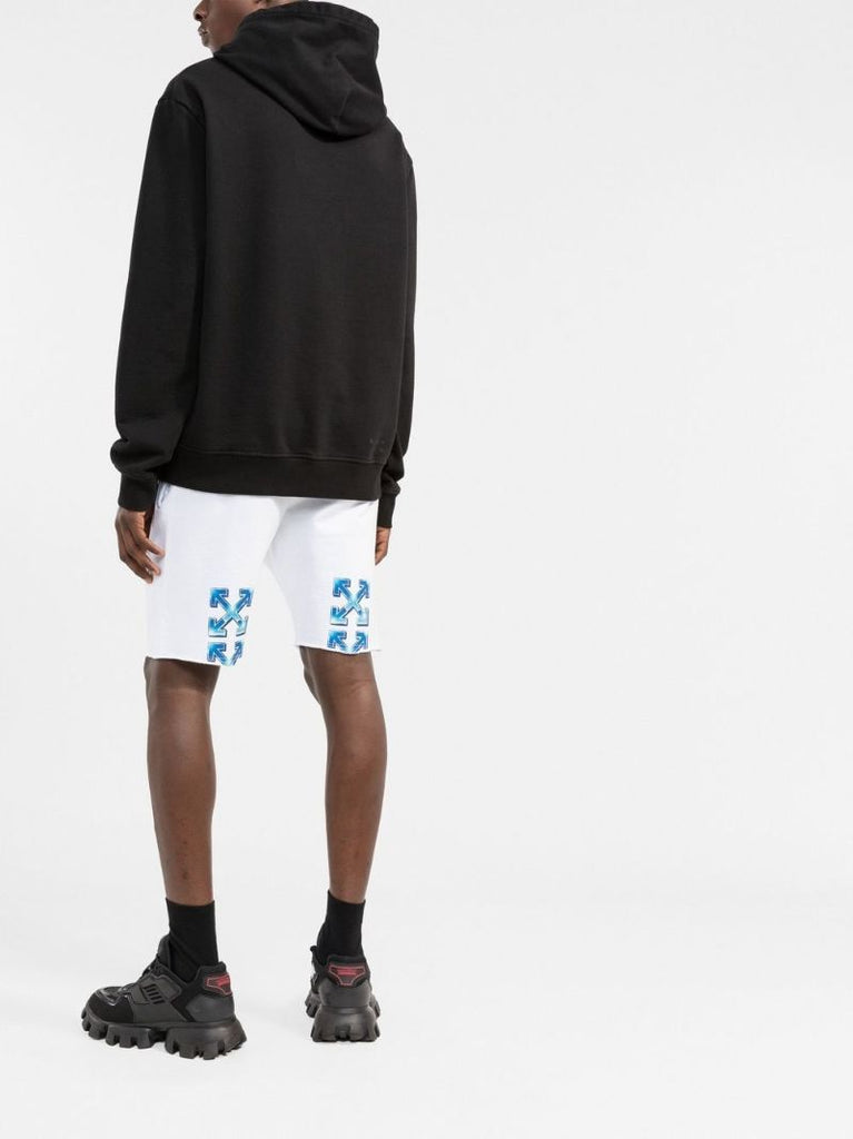 White Arrows Print Track Shorts