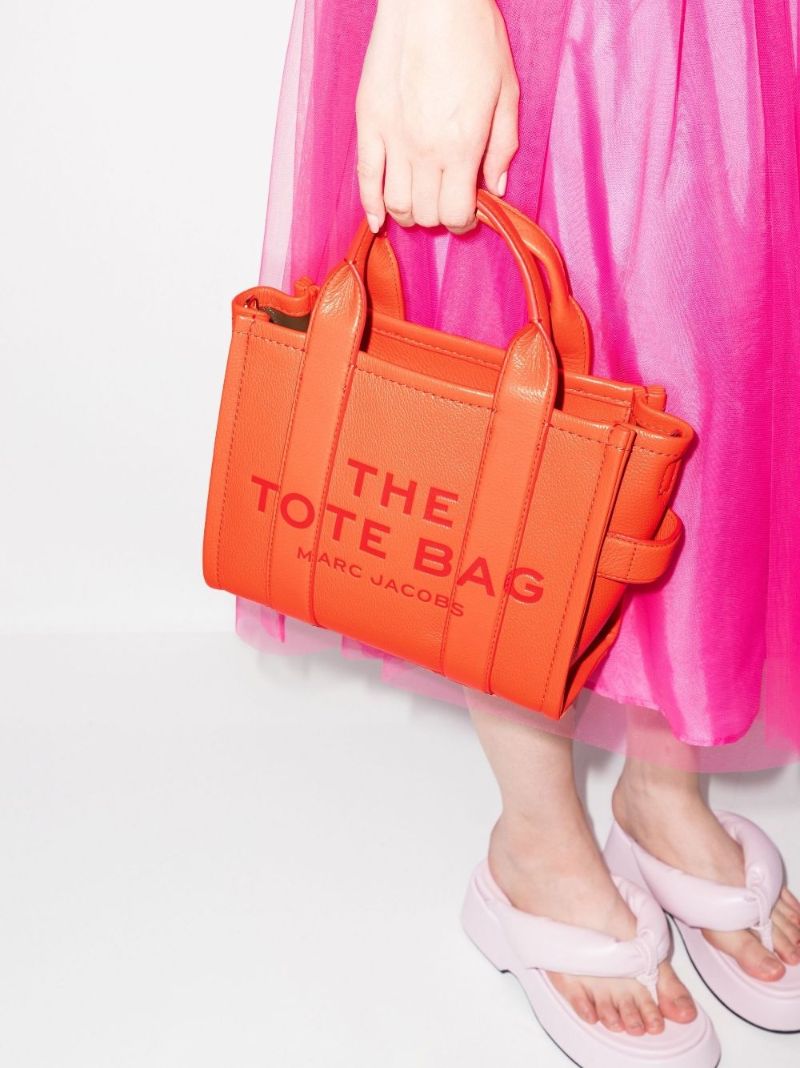 Orange the Leather Mini Tote Bag