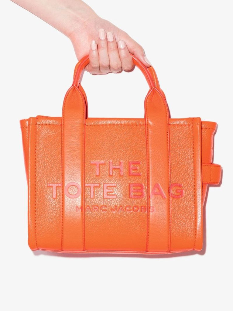 Orange the Leather Mini Tote Bag