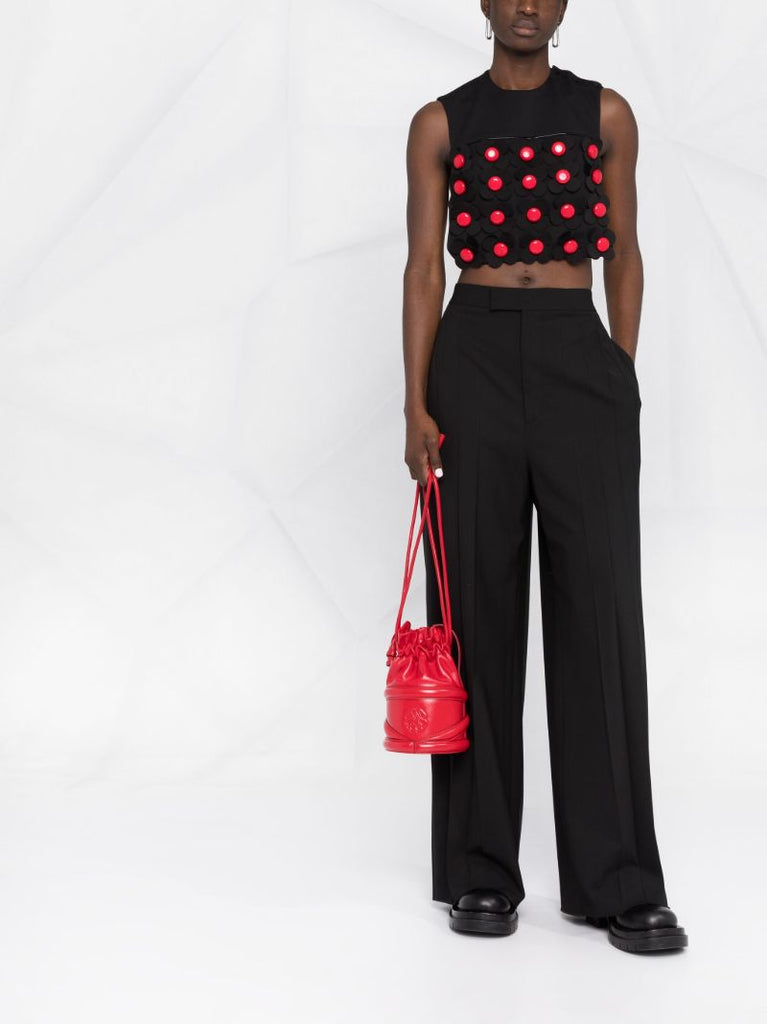 Red the Curve Leather Bucket Bag